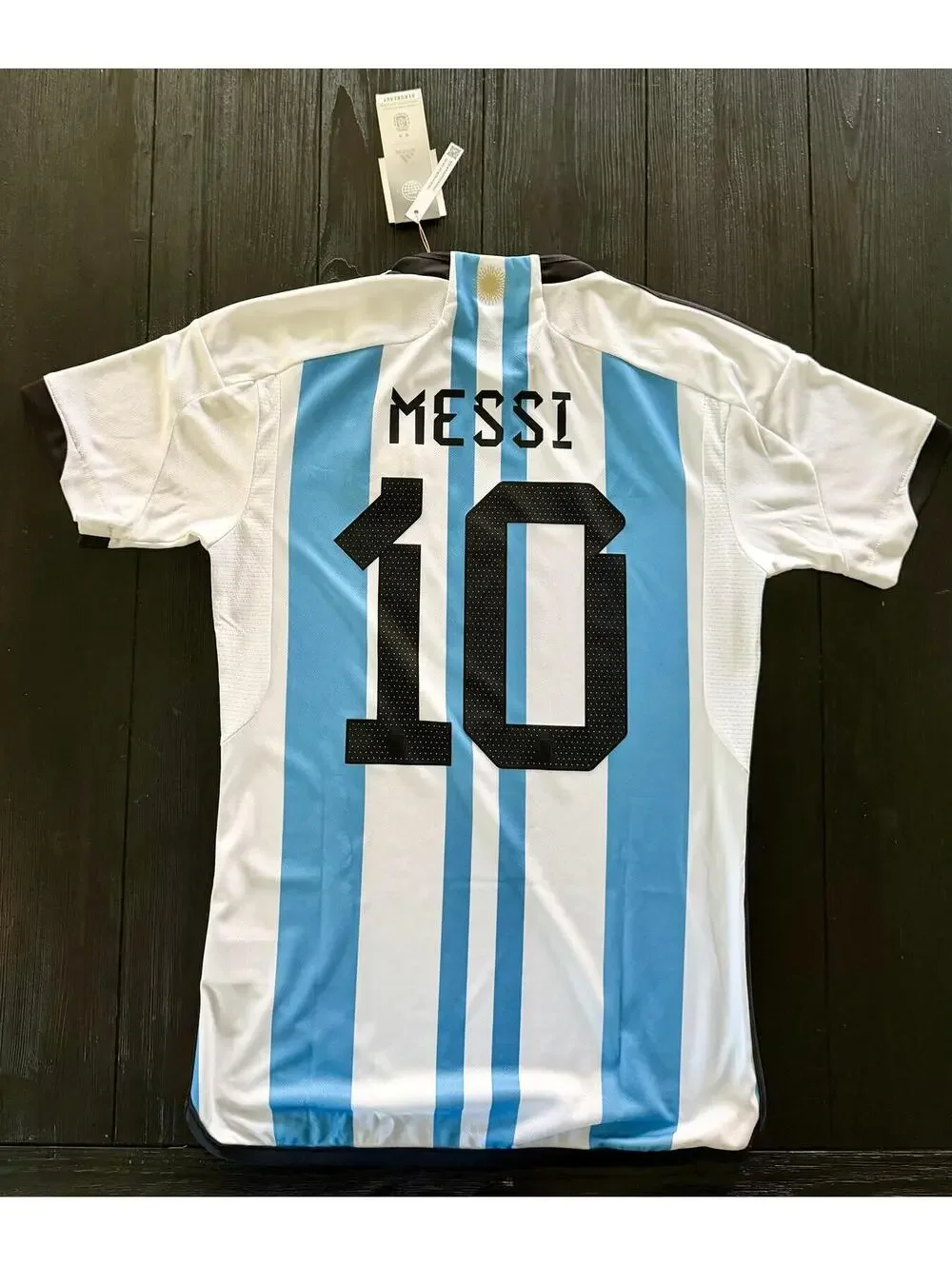 24 HOUR SALE Small Adidas Lionel Messi Argentina Qatar 2022 Stadium Version - Picture 3 of 5
